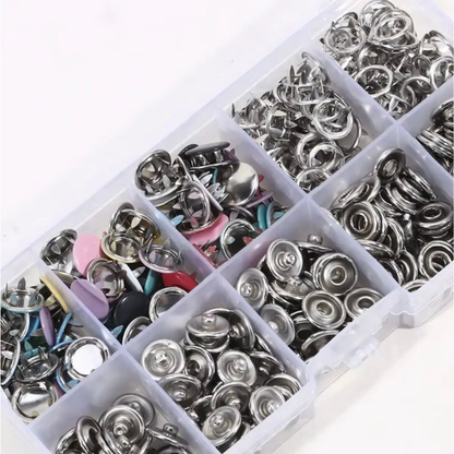 Knappuppsättning – 100 knappar för reparation och DIY