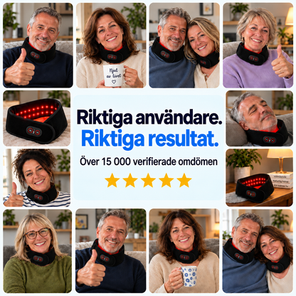 3-i-1 Nackavslappnare – Rött Ljus, Värme & Massage