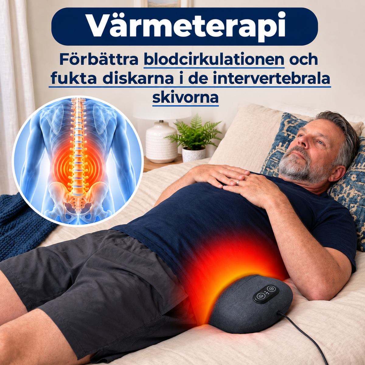 3-zons djupmassageapparat för ryggen