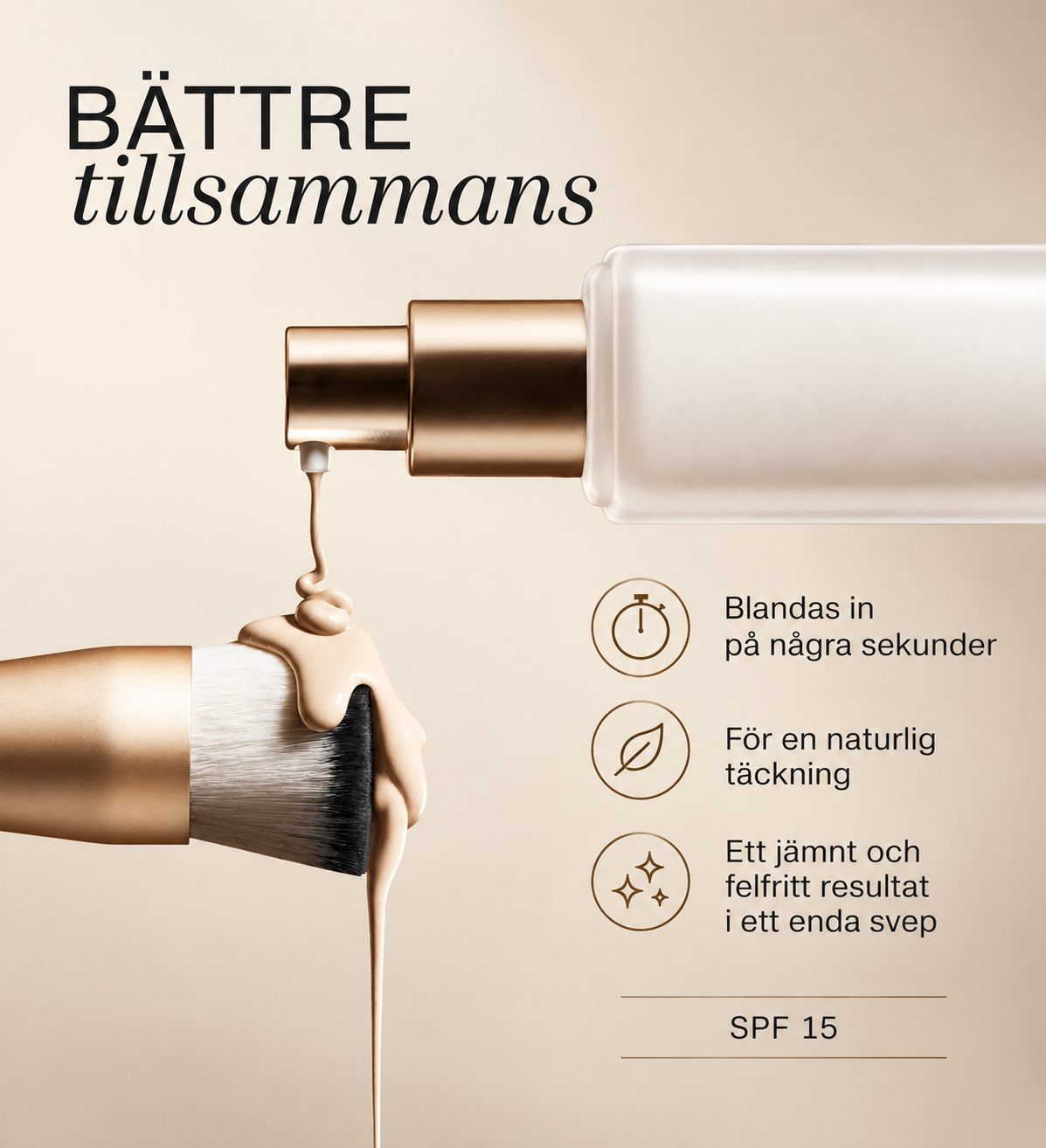 Anpassningsbar Foundation Med SPF