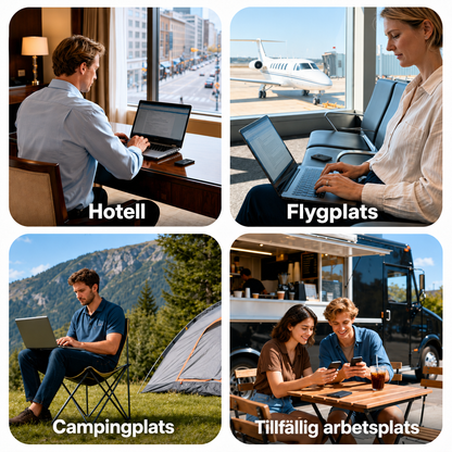Bärbar WiFi-router – Anslut upp till 10 enheter