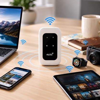 Bärbar WiFi-router – Anslut upp till 10 enheter
