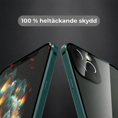 Dubbelsidigt Skyddande Mobilskal Med Härdat Glas