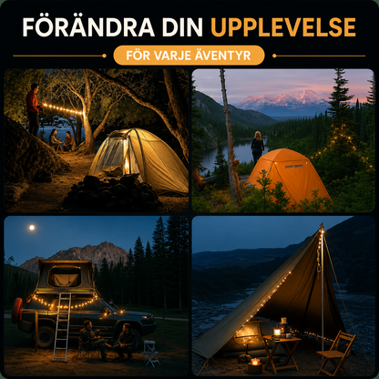 Solcellsdriven Lampa & Ljusslinga 2-i-1