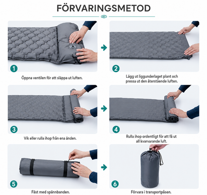 Uppblåsbart liggunderlag 10 cm – för camping och friluftsliv