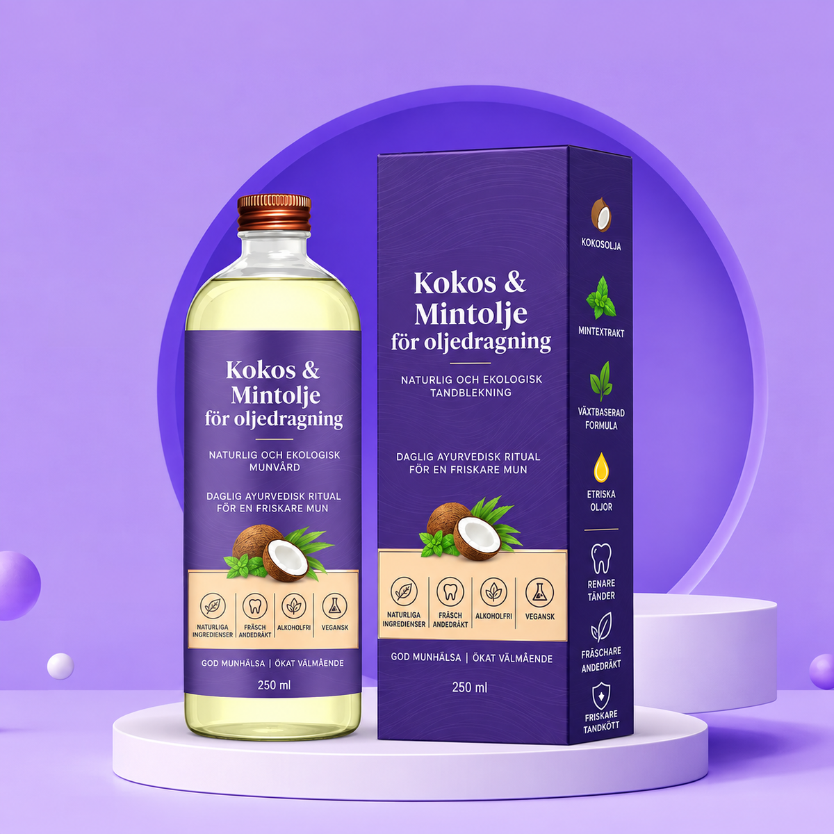 Oljedragning Duo – Kokos & Mint För Fräsch Andedräkt
