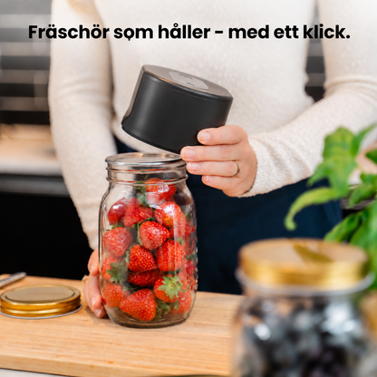 Vakuumförslutare för glasburkar + 10 lock på köpet
