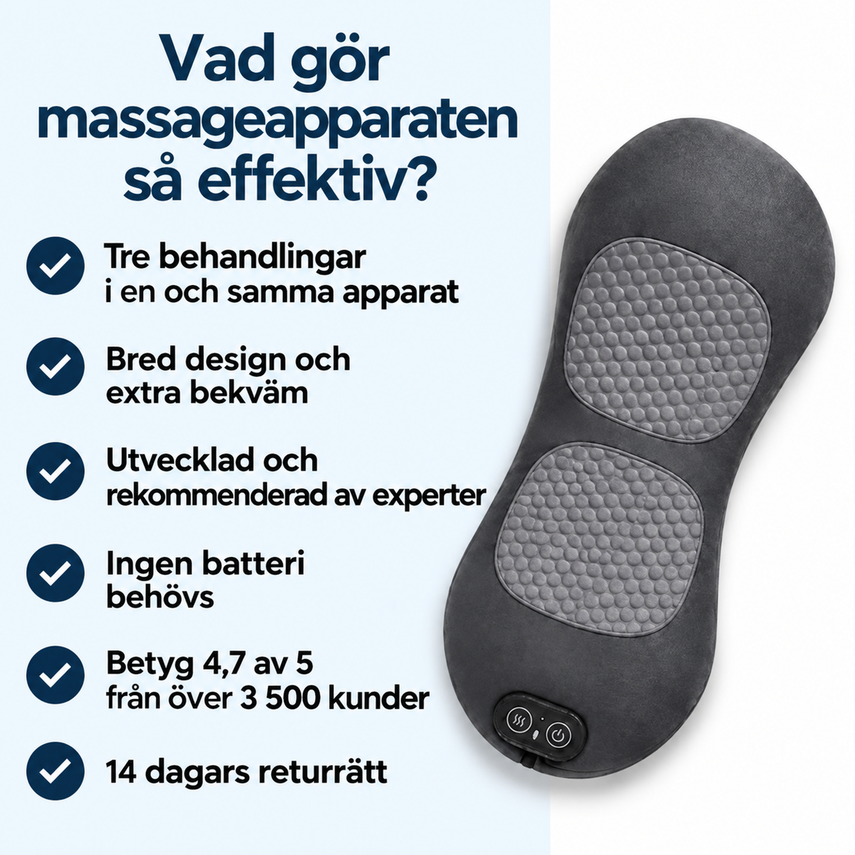 3-zons djupmassageapparat för ryggen