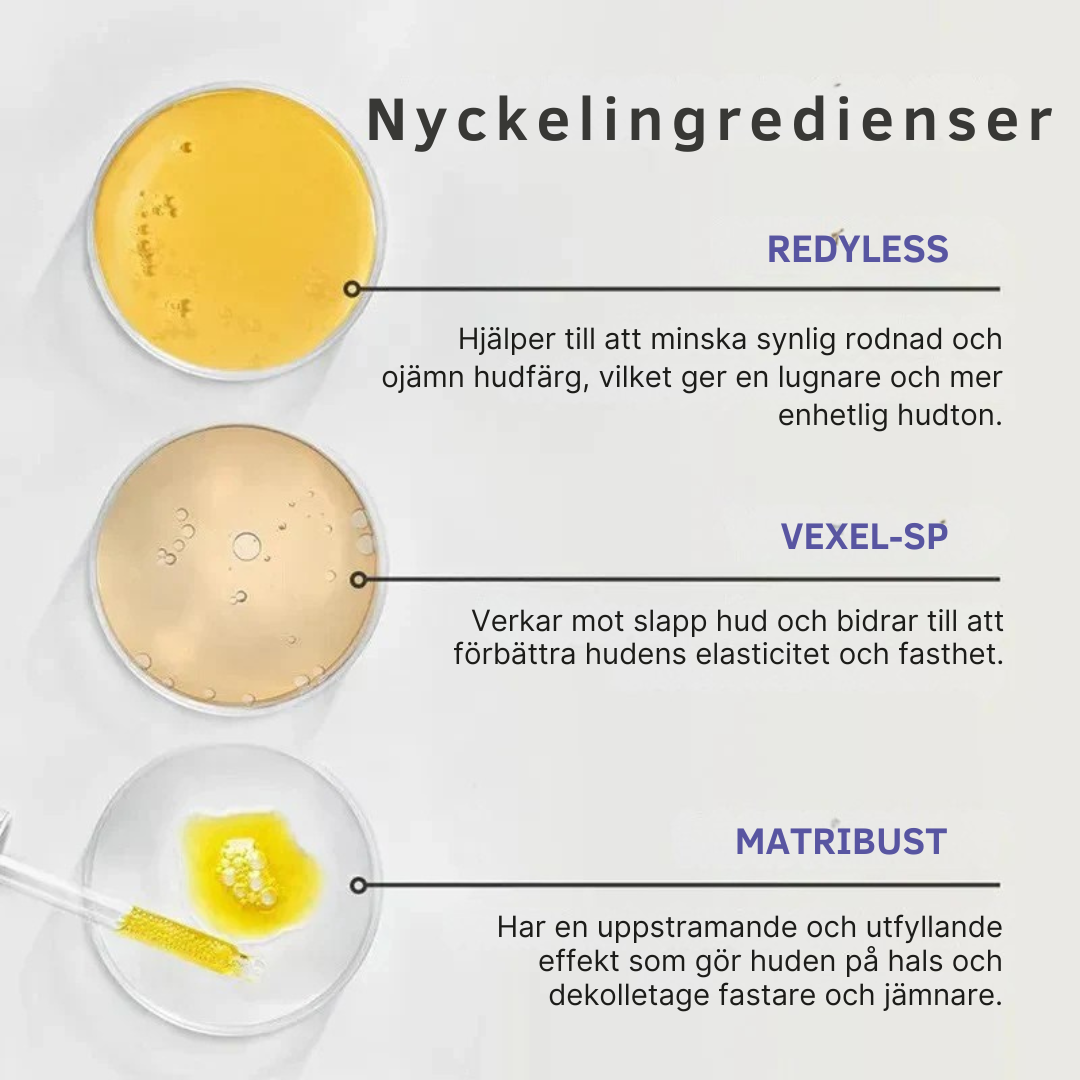 Uppstramande kräm för hals och dekolletage