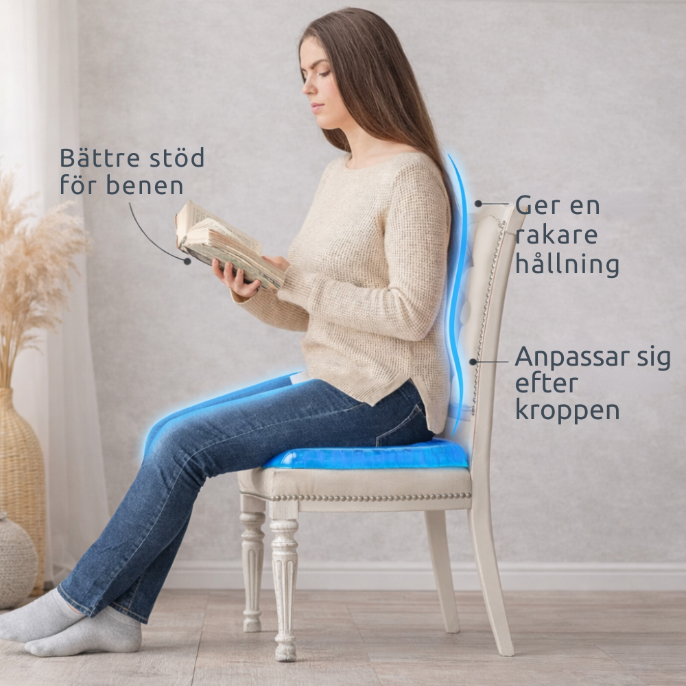 Ergonomisk sittkudde med bikakestruktur - bekvämt sittande hela dagen