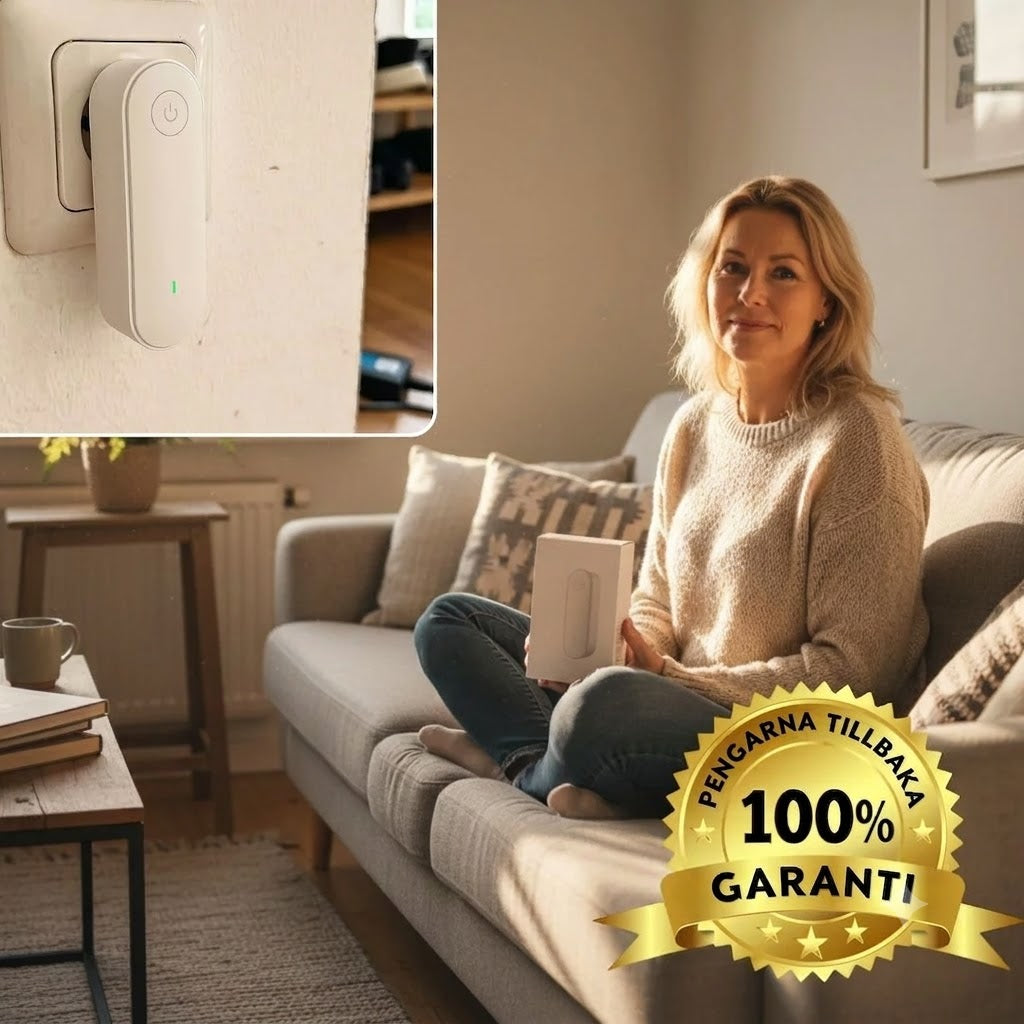 Luftjonisator – plug-in luftrenare utan filter för sovrum och vardagsrum