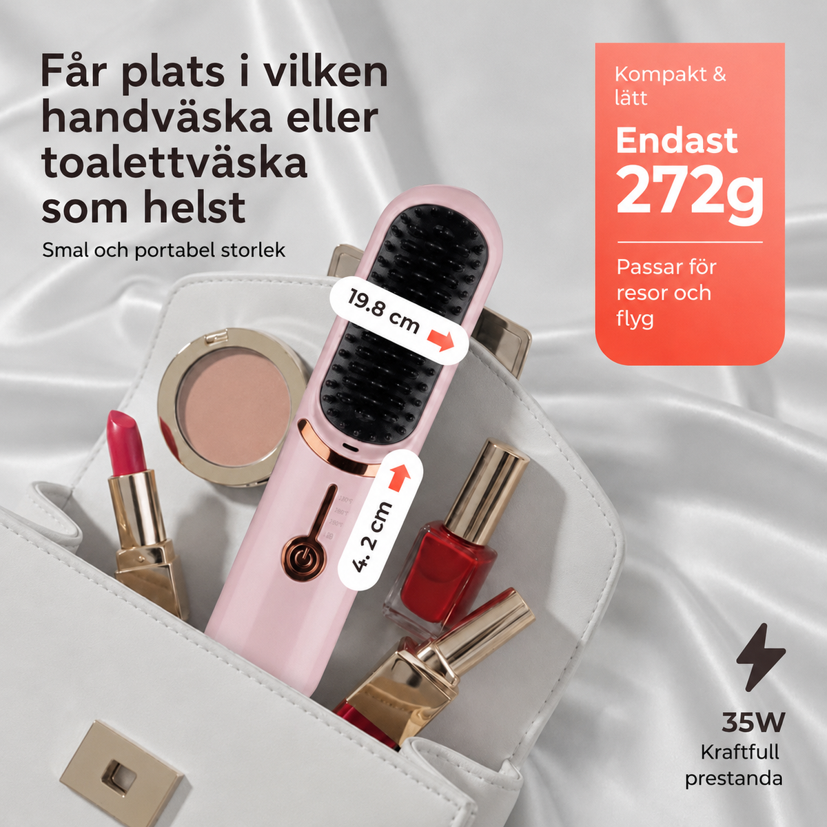 Trådlös Rakborste – Slätt hår på 20 sekunder