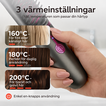 Trådlös Rakborste – Slätt hår på 20 sekunder