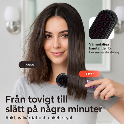 Trådlös Rakborste – Slätt hår på 20 sekunder
